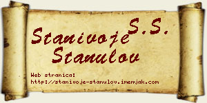 Stanivoje Stanulov vizit kartica
